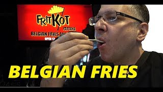 Tasting Belgian fries frites in the fritkot Pattaya Soi Lengkee  Daily vlog [upl. by Nosnej]