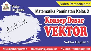 Konsep Dasar Vektor Vektor Bagian 1 Matematika Peminatan Kelas 10  m4thlab [upl. by Euqininod547]