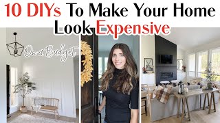 10 DIYs To MAKE YOUR HOME LOOK MORE EXPENSIVE on a Budget Custom Home Hacks [upl. by Reyem]