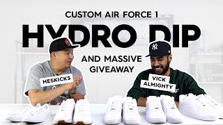 Vick Almighty HYDRO Dipping Air Force 1s with HesKicks Massive Giveaway [upl. by Yhtuv515]