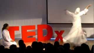 Whirling Dervish The mystical dance of the Sufis Ora and Ihab Balha at TEDxJaffa [upl. by Ginsburg]