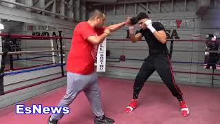 BADASS Old School Mexican Drill That Do Magic  Zurdo Ramirez Coach Zapari EsNews Boxing [upl. by Salakcin350]