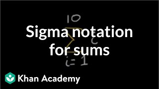 Sigma notation for sums  Sequences series and induction  Precalculus  Khan Academy [upl. by Aihpos]