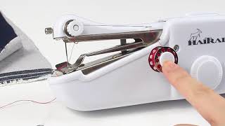 How to use  operate Handheld Sewing Machine HAITRAL [upl. by Dougald490]