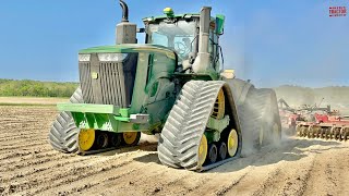 JOHN DEERE 9RX 640 Tractor Working on Spring Tillage [upl. by Atipul]