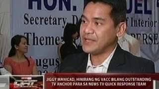 QRT Jiggy Manicad hinirang ng VACC bilang outstanding TV anchor sa News TV QRT [upl. by Ahl]