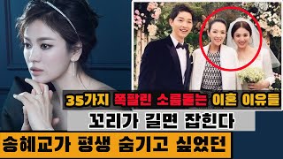 송혜교가 평생 숨기고 싶었던 35가지 쪽팔린 소름돋는 이혼 이유들 꼬리가 길면 잡힌다 [upl. by Oremo]