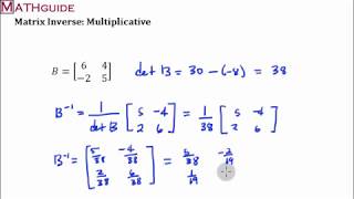 Matrix Inverse Multiplicative [upl. by Tessie]