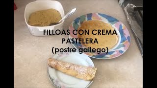 Filloas rellenas de crema pastelera [upl. by Naerad578]