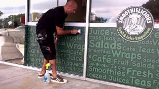 How to install window graphic vinyls Sobeprintcom window graphic installation in Miami [upl. by Downall852]