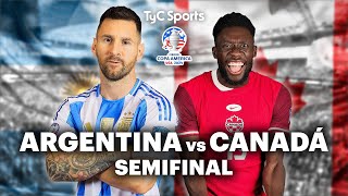 EN VIVO 🔴 ARGENTINA vs CANADÁ  Copa América  Semifinal  Vivilo en TyC Sports [upl. by Zat543]