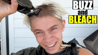 NEW BUZZ and BLEACH HAIRCUT for HIGH SCHOOL 💇‍♂️🏫 [upl. by Brenda500]