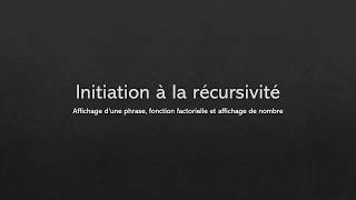 Programmation en C  Introduction a la récursivité [upl. by Akienom]