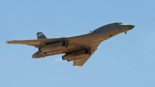 Rockwell B1 Lancer Variable SweepWing Supersonic Bomber  2017 MB Air Show [upl. by Niel]