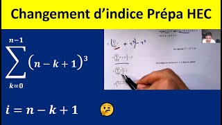 Changement dindice dans les sommes  2 exercices pour les maîtriser en prépa HEC [upl. by Kirsch]