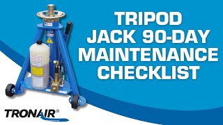 Aircraft Tripod Jack 90Day Maintenance Checklist  Tronair [upl. by Nalyk]