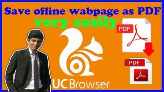 How to downloadsave offline webpage as pdf in uc browser [upl. by Cly]