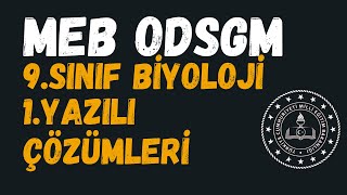 MEB 9SINIF BİYOLOJİ 1YAZILI ÖRNEK SORULARI ÇÖZÜMLERİ [upl. by Zumstein]