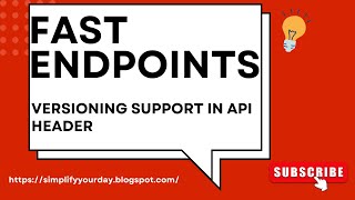 API Versioning Support At Header Level In FastEndPoints  C  Minimal API [upl. by Krall]