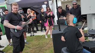 Caleb Hayes and Mick Dead Label jam Slipknot Before I Forget Bloodstock 2023 Eloy Casagrande [upl. by Pollie]