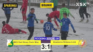 tvnskpl bramki MKS Świt Nowy Dwór Maz  Akademia Widzew Łódź 31 10 20231209 1200 sparing [upl. by Phylys]