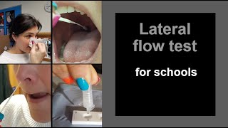 Lateral flow test for schools Step by step on how to swab and take the test [upl. by Seppala205]