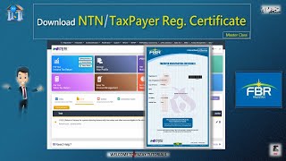 How to Download NTN Certificate Online from FBR Website  Download Taxpayer Registration Certificate [upl. by Sellihca]