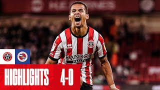 Sheffield United 40 Reading  EFL Championship highlights  Ndiaye McBurnie amp Ahmedhodžić goals [upl. by Ahcorb149]