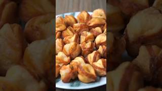 Potato Flour SnacksMini Flower Samosa recipeviralshortsyoutubeshortssnackspotatorecipesrecipe [upl. by Orfurd148]