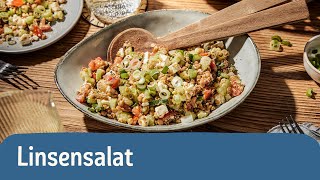 Linsensalat mit Feta und Tomaten 🥗🍅  REWE Deine Küche [upl. by Bram]