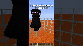 Minecraft 1000 Enderman vs Endermite 💀 はいよろこんで minecraft shorts [upl. by Lorrimer]