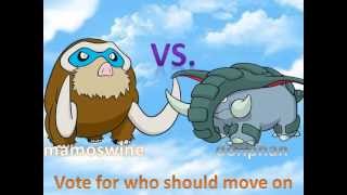 pokemon voting round 3 match 3 mamoswine Vs donphan [upl. by Annayehc]