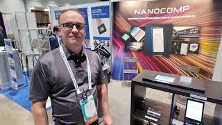 Nanocomp Front Lighting at Display Week 2024 Lower power Displays Flexible light guide [upl. by Turrell]