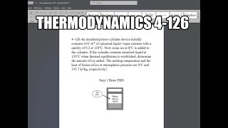 Thermodynamics 4126 An insulated piston–cylinder device initially contains 001 m3 of saturated [upl. by Erdnaxela666]