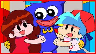 Boyfriend Vs Huggy Vs Sonicexe Vs Fnaf  Poppy Playtime amp Friday Night Funkin Animation [upl. by Atazroglam]