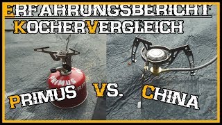 Gaskocher Stove Vergleich Primus vs China  Outdoor Bushcraft Deutschland Review [upl. by Wiener]