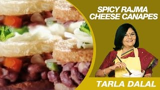 Spicy Rajma Cheese Canapes Recipe by Tarla Dalal  Yummiest Appetizer [upl. by Proctor]