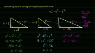 Pitagorasztétel példák [upl. by Zelten]