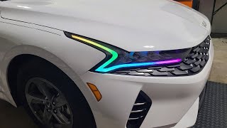 2023 Kia K5 Custom Color Changing Flow Headlights [upl. by Sawtelle]