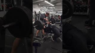 405 BENCH THEN VS NOW shorts [upl. by Faruq]