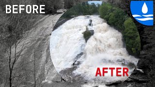 NUTTY Flash Flood in DuPont Forest and Hendersonville NC  SUV Rescue Flash [upl. by Enyamart460]