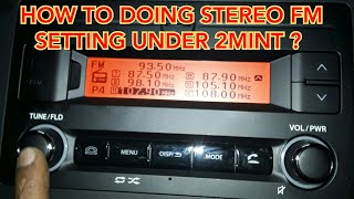 HOW TO FM SETTINGBLUETOOTH CHANNEL ON STEREO MARUTI SUZUKI NEW WAGONR BSVI MODEL 2020 [upl. by Anwad]