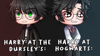 Harry At The Dursley’s VS Harry At Hogwarts  GC Meme  HP [upl. by Hillinck268]