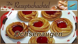 Ochsenaugen Pfauenaugen – Super leckere Plätzchen mit Marzipan Makronenmasse und Gelee Spiegel [upl. by Arlana]