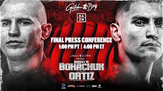 Serhii Bohachuk vs Vergil Ortiz Jr  FINAL PRESS CONFERENCE [upl. by Aeneus970]