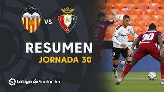 Resumen de Valencia CF vs CA Osasuna 20 [upl. by Lednic]