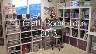 My Purpley Life  Craft Room Tour 2013 [upl. by Akiam]