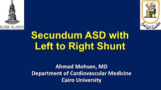 Secundum ASD with left to right shunt diagnosed with Transthoracic Echo [upl. by Emilie399]