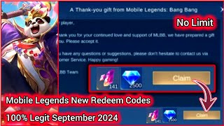 Mobile Legends Redeem Codes September 28 2024  MLBB Diamond Codes  Starwars phase 2 free Galactic [upl. by Etolas459]