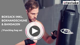 Produktvideo Boxsack inkl Boxhandschuhe und Bandagen  tectake [upl. by Drofkcor522]